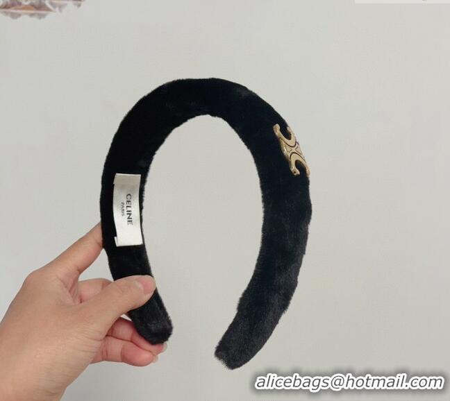 Good Product Celine Fur Heaband 0131 Black 2024