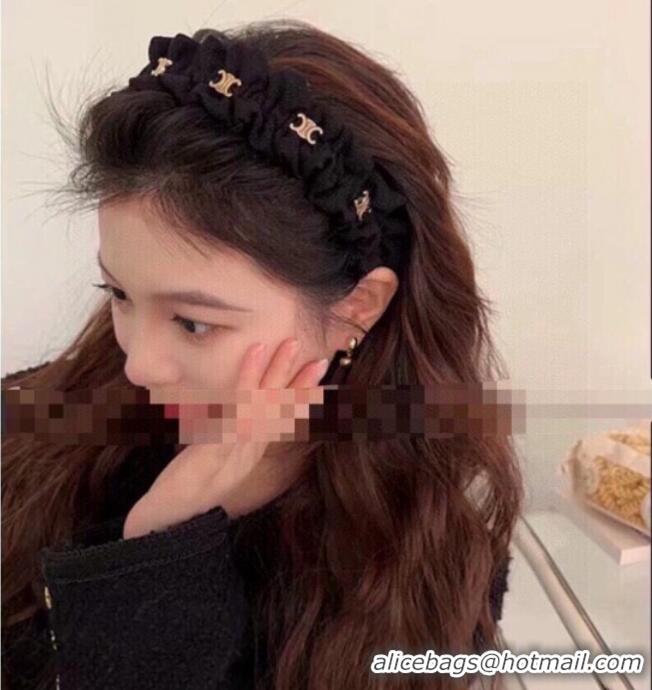 Best Price Celine Wave Heaband 0131 Black 2024