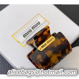 Reasonable Price Miu Miu Resin Hair Clip 0301 Brown 2024