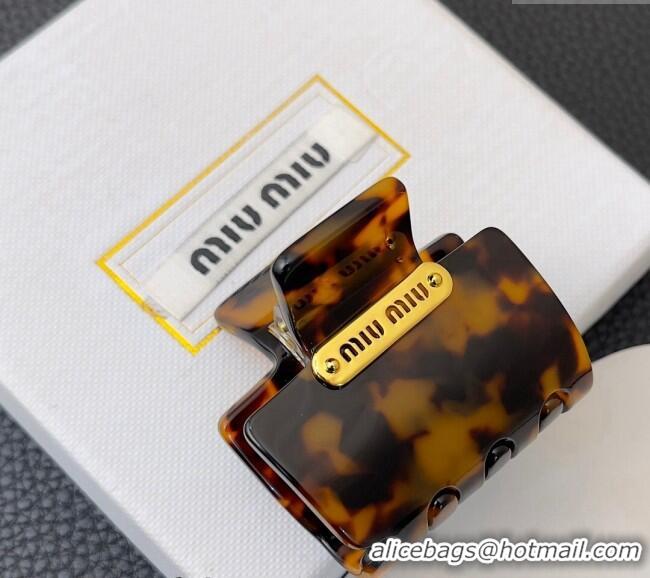 Reasonable Price Miu Miu Resin Hair Clip 0301 Brown 2024