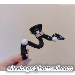 Reasonable Price Chanel Hair Clip with Pearls 0302 Black 2024