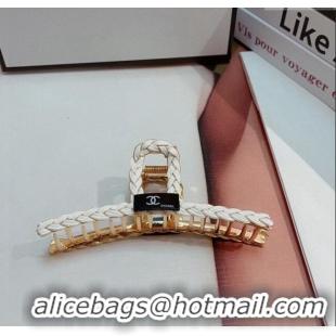 Famous Brand Chanel Braided Hair Clip 0302 White 2024