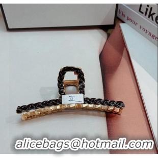 Low Cost Chanel Braided Hair Clip 0302 Black 2024