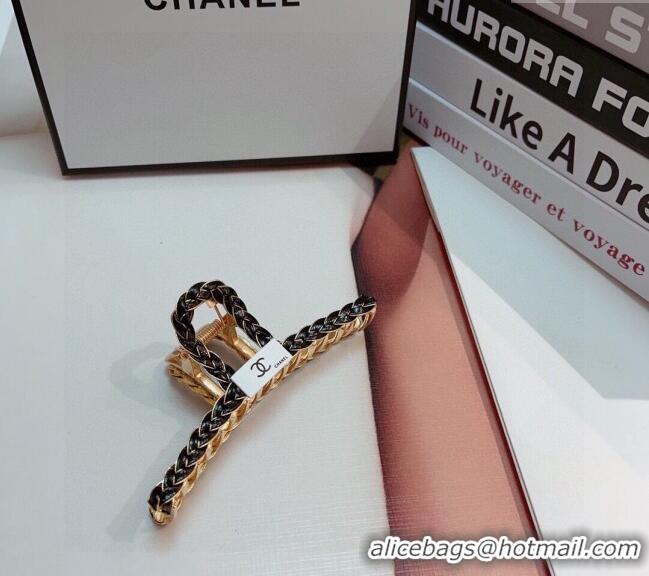 Low Cost Chanel Braided Hair Clip 0302 Black 2024