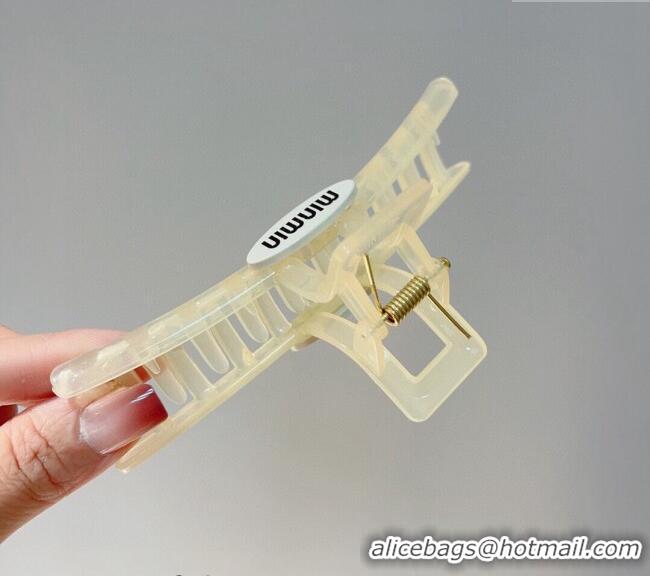 Good Product Miu Miu Long Hair Clip 0302 White 2024