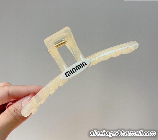 Good Product Miu Miu Long Hair Clip 0302 White 2024