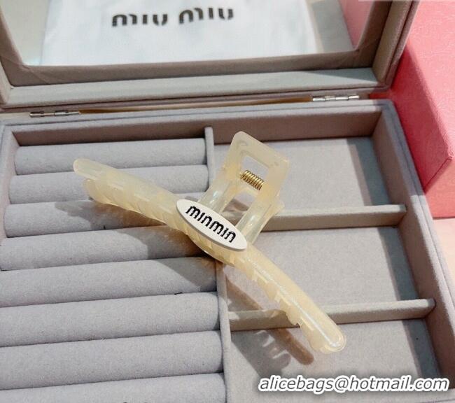 Good Product Miu Miu Long Hair Clip 0302 White 2024