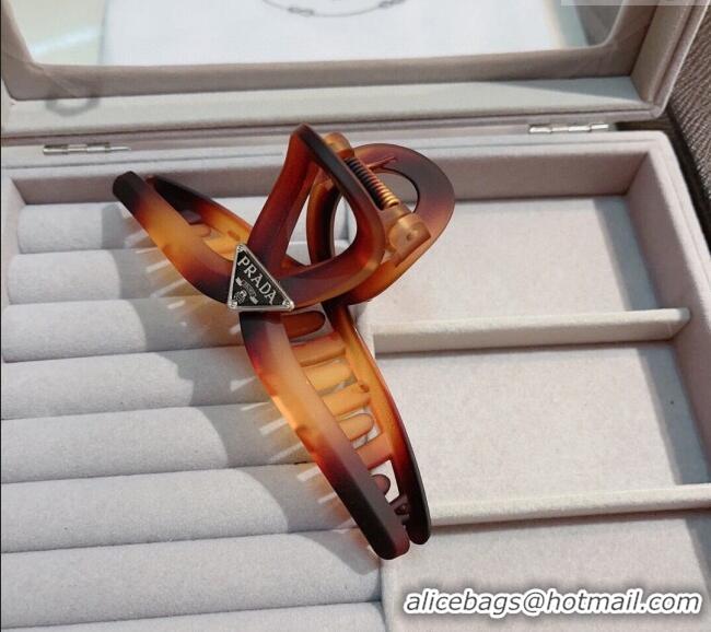 Well Crafted Prada Acrylic Hair Clip 0302 Brown 2024