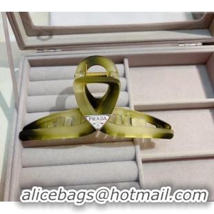 Good Looking Prada Acrylic Hair Clip 0302 Green 2024