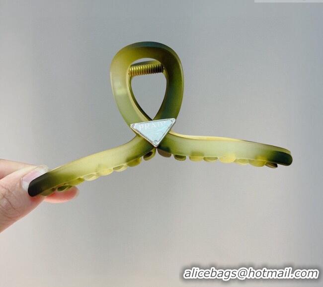 Good Looking Prada Acrylic Hair Clip 0302 Green 2024