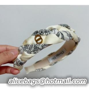 Famous Brand Dior Braided Headband 0304 White 2024