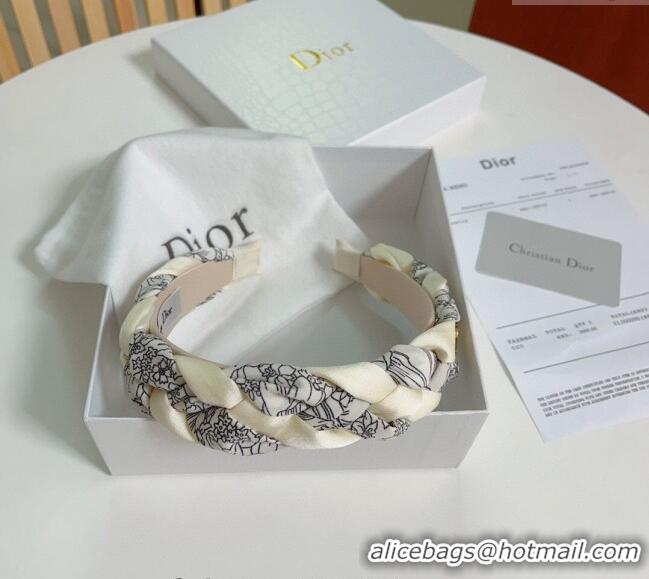 Famous Brand Dior Braided Headband 0304 White 2024