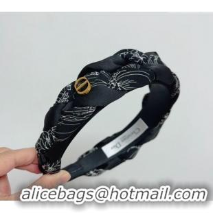Luxury Discount Dior Braided Headband 0304 Black 2024