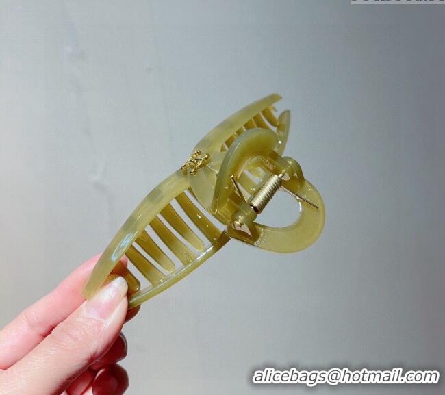 Big Discount Celine Logo Hair Clip 0304 Green 2024
