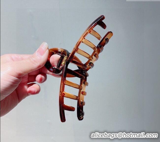 Most Popular Celine Logo Hair Clip 0304 Brown 2024