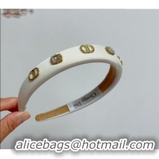 Unique Grade Dior Headband with Charm 0304 White 2024