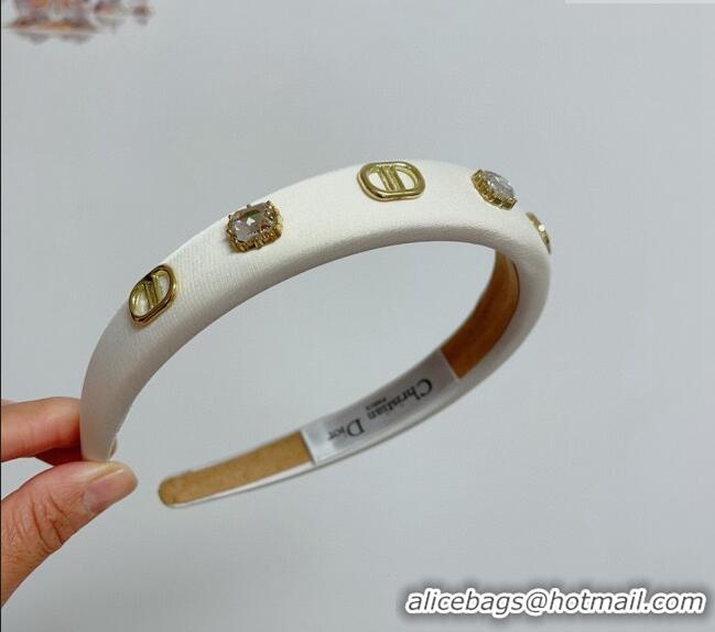 Unique Grade Dior Headband with Charm 0304 White 2024