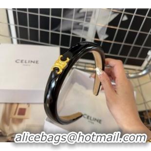 Buy Inexpensive Celine Shiny Headband CH033 Black 2024