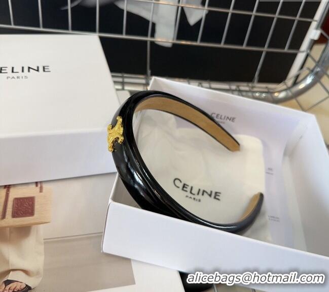 Buy Inexpensive Celine Shiny Headband CH033 Black 2024