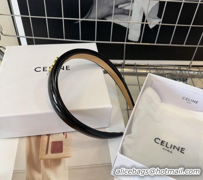 Buy Inexpensive Celine Shiny Headband CH033 Black 2024