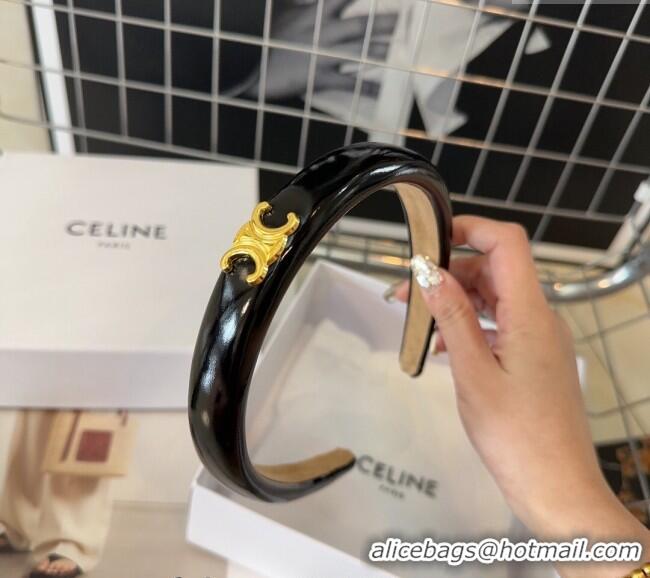 Buy Inexpensive Celine Shiny Headband CH033 Black 2024