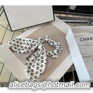 Low Price Chanel CC Bow Hairring CH033 White 2024