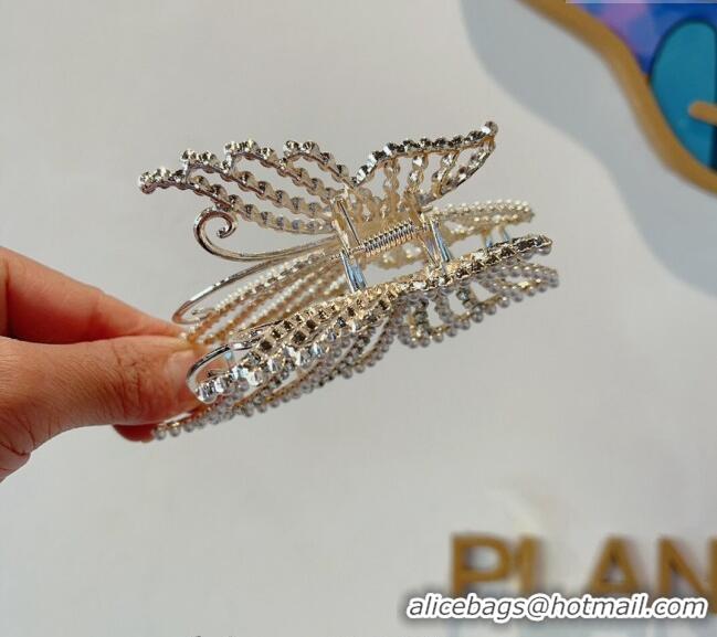 Good Product Chanel Butterfly Pearls Hair Clip CH0330 2024
