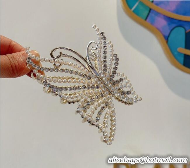 Good Product Chanel Butterfly Pearls Hair Clip CH0330 2024