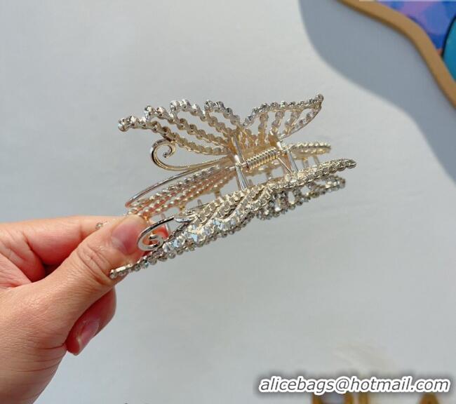 Shop Duplicate Chanel Butterfly Crystals Hair Clip CH0330 2024
