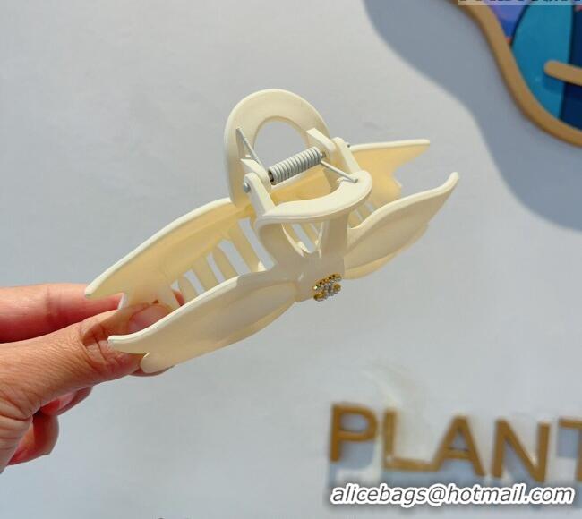 Buy Discount Chanel Matte Bow Hair Clip CH0401 White 2024