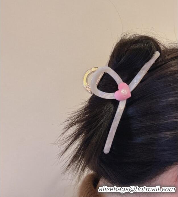Buy Fashionable Chanel Love Hair Clip CH0401 White/Pink 2024