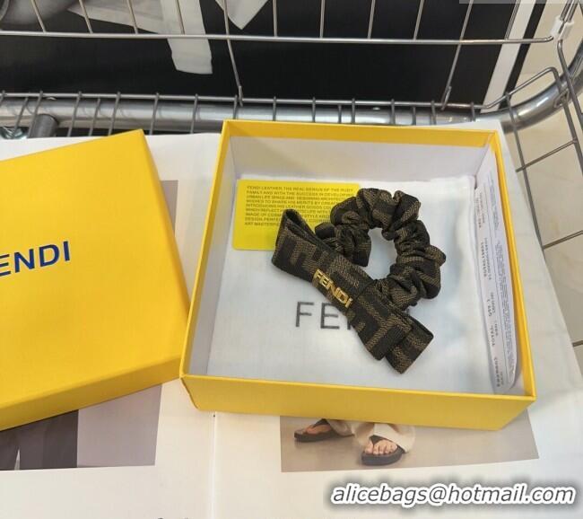 Shop Inexpensive Fendi Bow Hair Ring 0514 Brown 2024