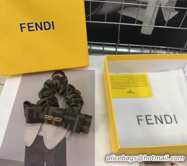 Shop Inexpensive Fendi Bow Hair Ring 0514 Brown 2024