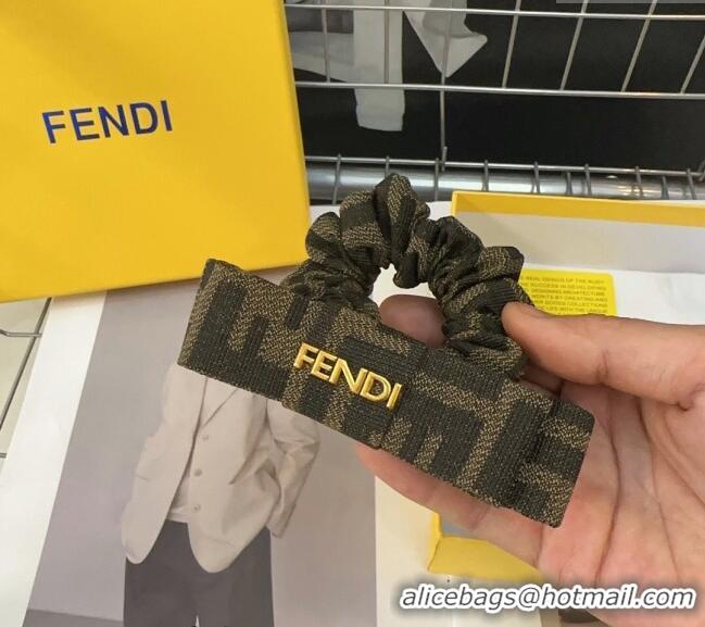 Shop Inexpensive Fendi Bow Hair Ring 0514 Brown 2024