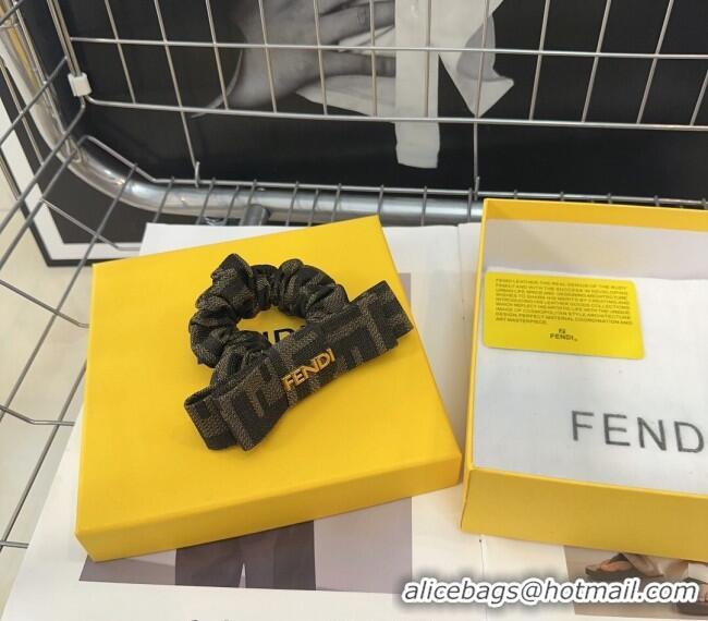 Shop Inexpensive Fendi Bow Hair Ring 0514 Brown 2024