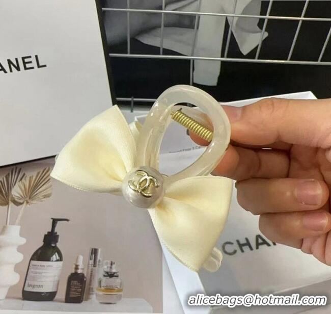 Modern Classic Chanel Bow Hair Clip 0514 White 2024
