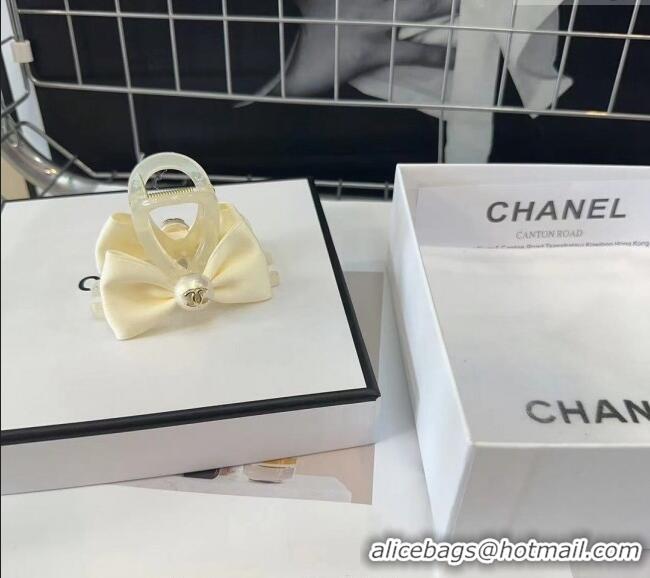 Modern Classic Chanel Bow Hair Clip 0514 White 2024