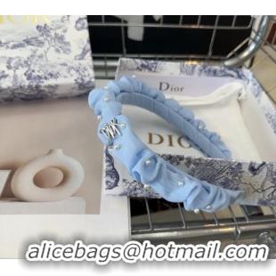 Trendy Design Dior Headband with Pearls CD0514 Blue 2024