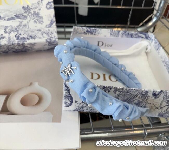 Trendy Design Dior Headband with Pearls CD0514 Blue 2024