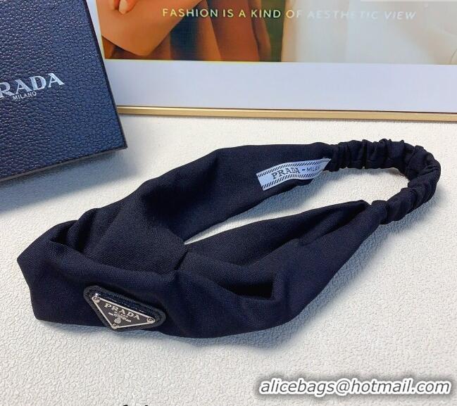 Best Grade Prada Logo Headband 0709 Black 2024