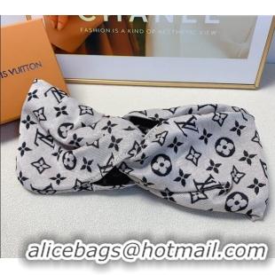 Good Taste Louis Vuitton Monogram Fabric Headband 0709 Grey/Black 2024