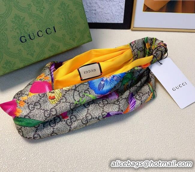 Luxury Cheap Gucci Flora Headband 070902 Yellow 2024
