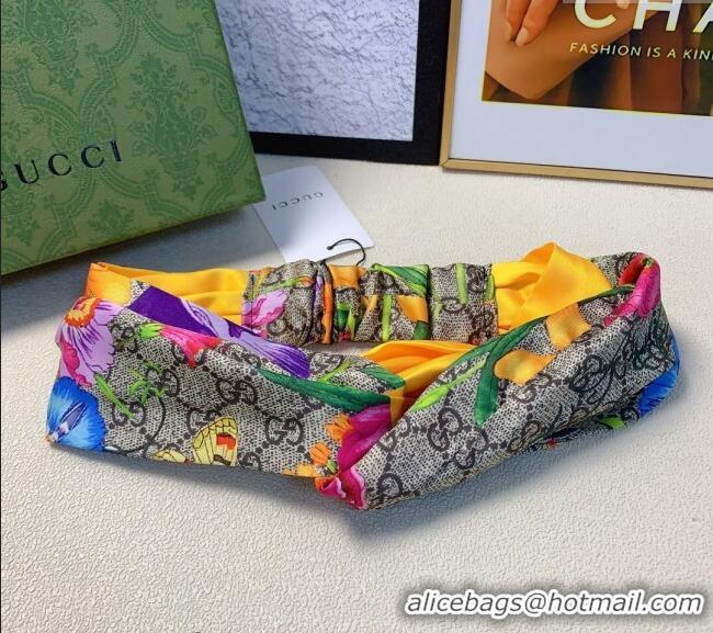 Luxury Cheap Gucci Flora Headband 070902 Yellow 2024