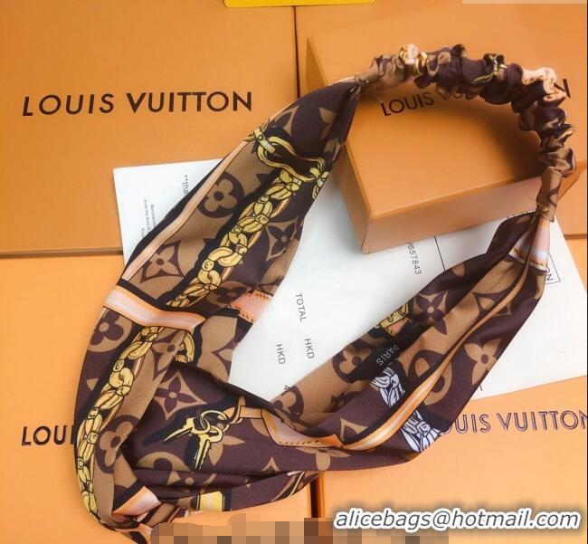 Good Looking Louis Vuitton Chain Print Headband V0709 2024