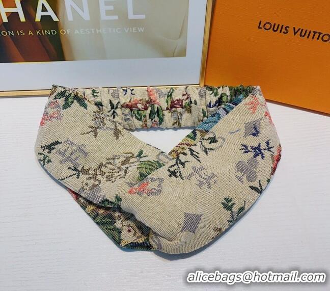 Luxury Discount Louis Vuitton Flora Headband 0709 Beige 2024