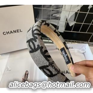 Buy Inexpensive Chanel Denim Headband 0709 Grey 2024