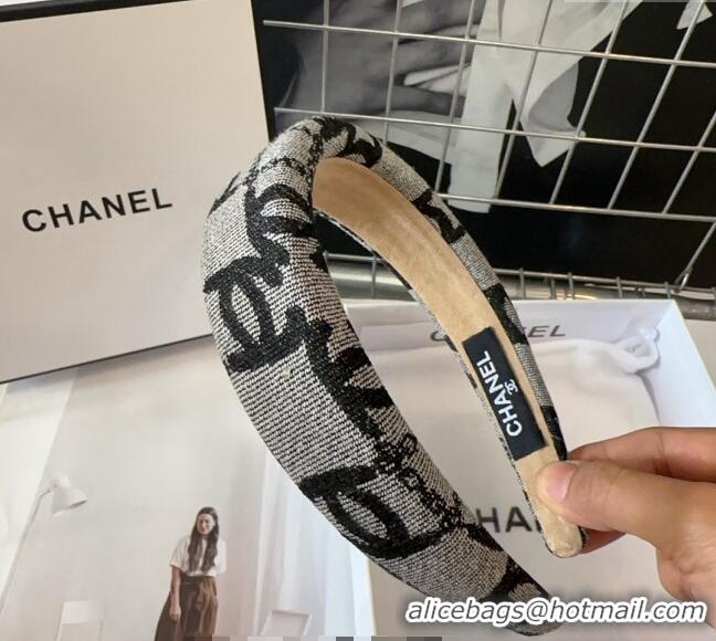 Buy Inexpensive Chanel Denim Headband 0709 Grey 2024