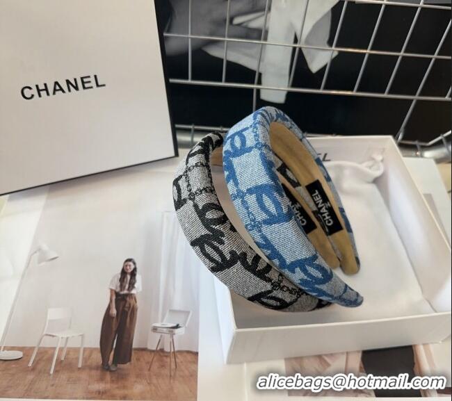Buy Inexpensive Chanel Denim Headband 0709 Grey 2024