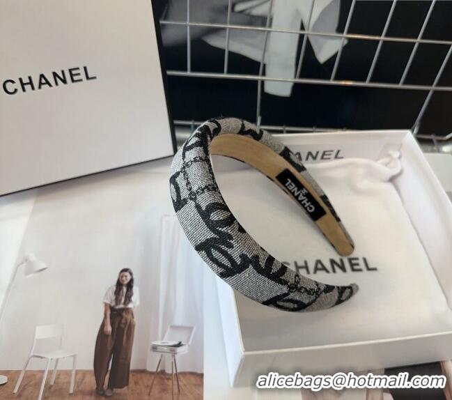 Buy Inexpensive Chanel Denim Headband 0709 Grey 2024