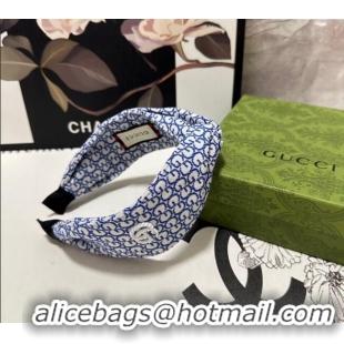 Hot Sell Cheap Gucci GG Headband 0709 Blue 2024